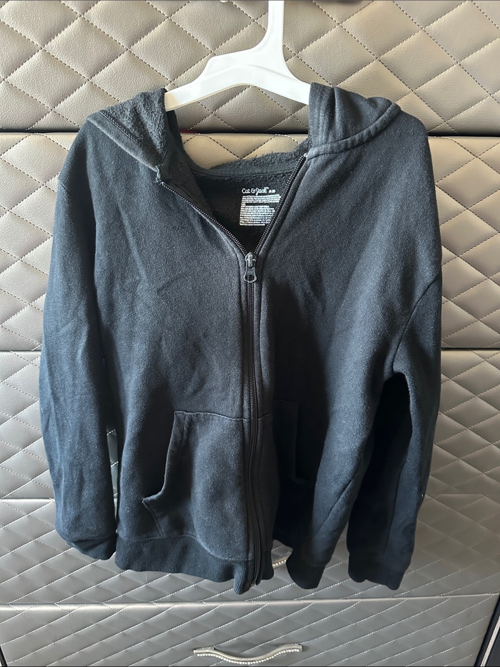 Cat & Jack Black Zip-Up Hooded Jacket